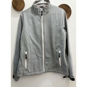 Roper Women's Softshell Jacket‎ Gray Size XL Fleece Lined Zip Front
